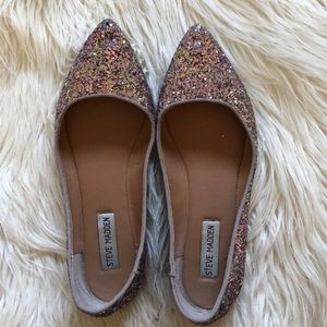 Steve Madden glittery flats